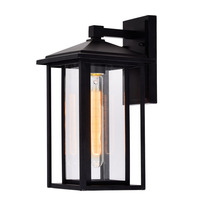Crawford One Light Outdoor Wall Mount in Black - available from The Lighting Shoppe, trusted by Canadian homeowners