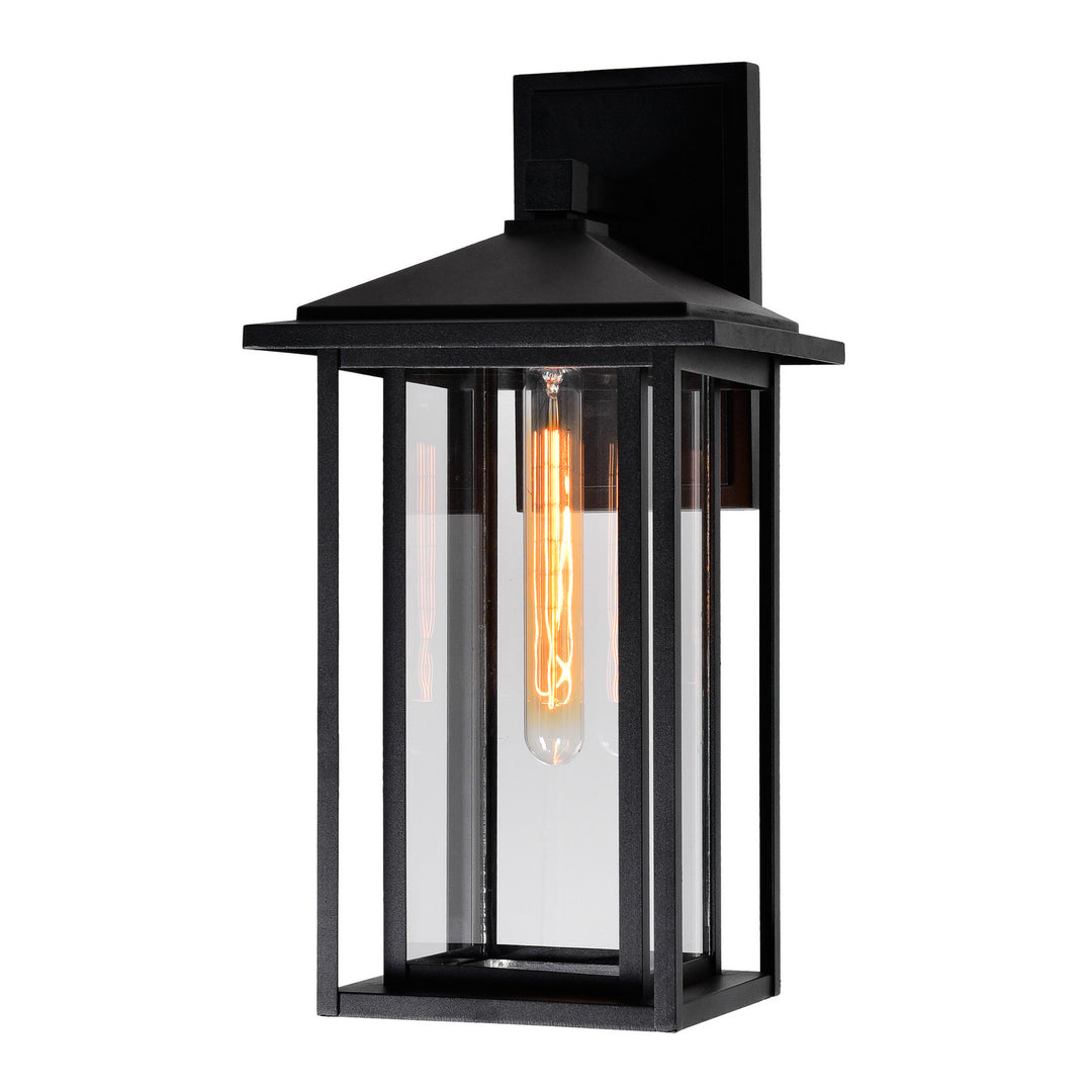 Crawford One Light Outdoor Wall Mount in Black - available from The Lighting Shoppe, trusted by Canadian homeowners