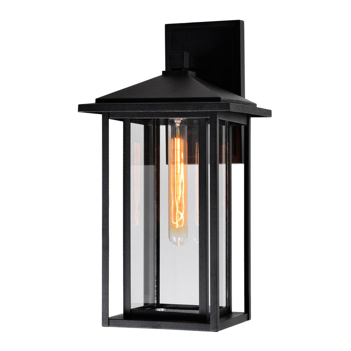 Crawford One Light Outdoor Wall Mount in Black - available from The Lighting Shoppe, trusted by Canadian homeowners