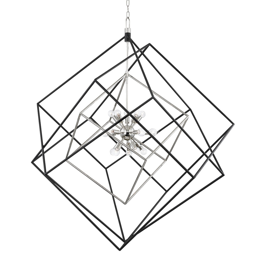 Hudson Valley Canada - 1255-PN/BK - 15 Light Chandelier - Roundout - Polished Nickel