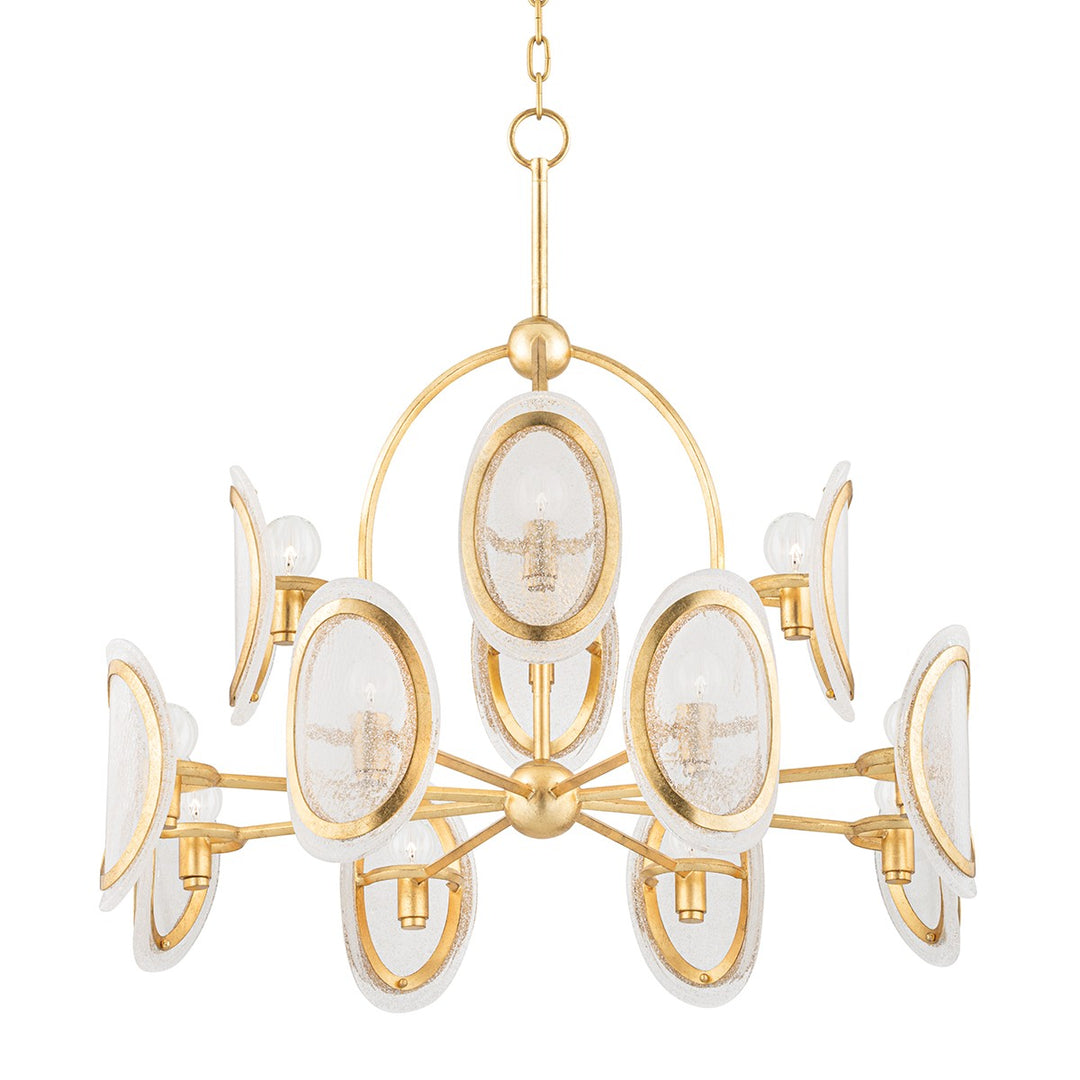 Hudson Valley Canada - 1534-VGL - 12 Light Chandelier - Danes - Vintage Gold Leaf