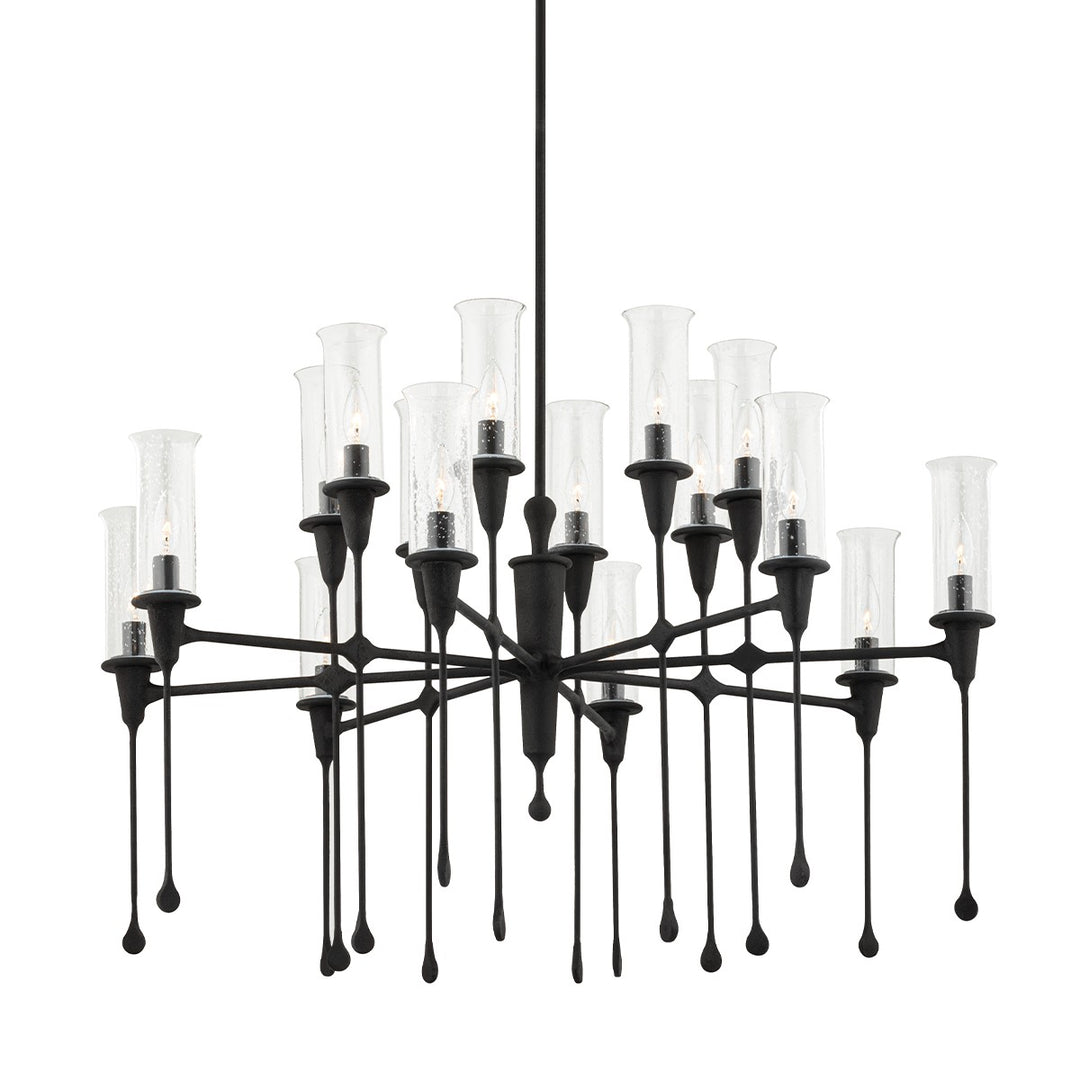 Chisel 16 Light Chandelier in Black Iron - available from The Lighting Shoppe, trusted by Canadian homeowners