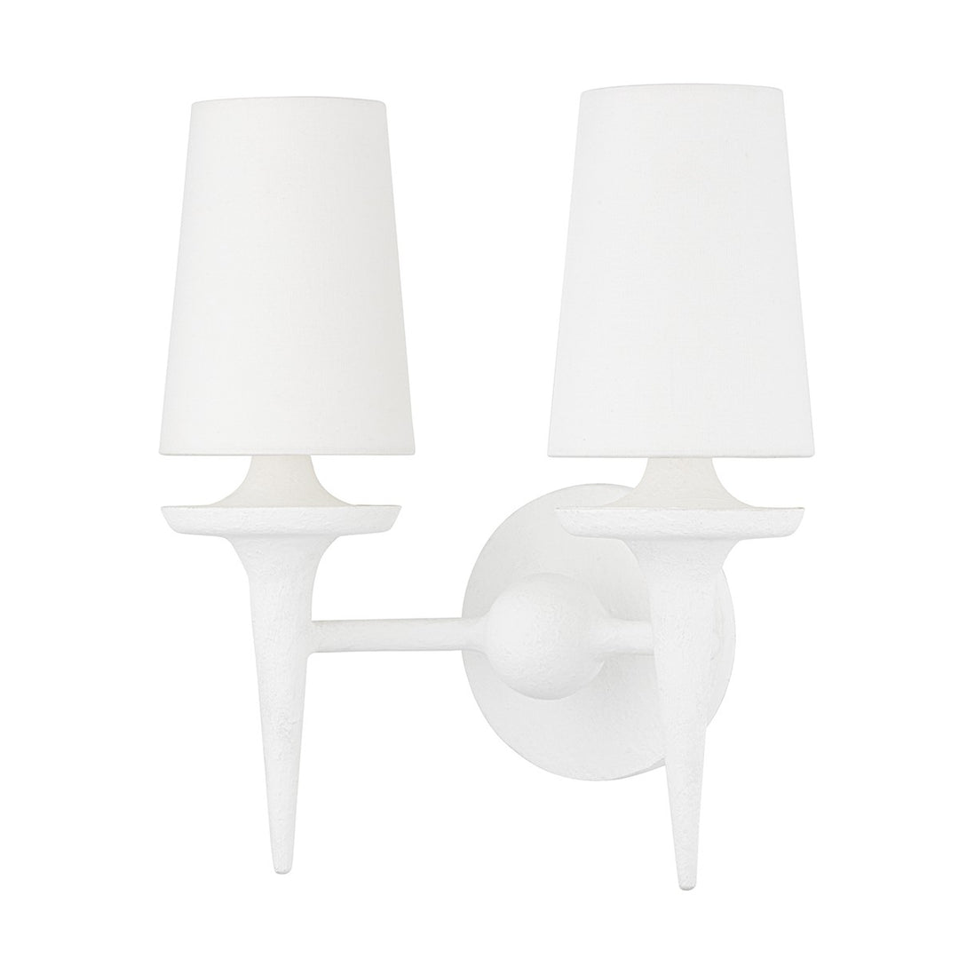 Hudson Valley Canada - 6602-WP - Two Light Wall Sconce - Torch - White Plaster