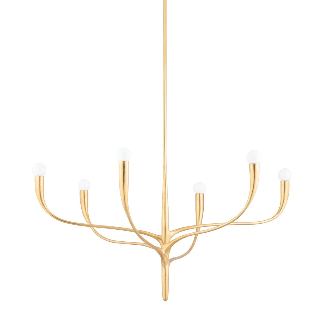 Labra Six Light Chandelier in Vintage Gold Leaf - available from The Lighting Shoppe, trusted by Canadian homeowners