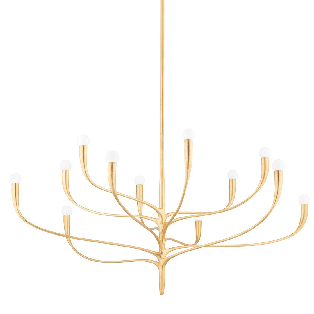 Labra 12 Light Chandelier in Vintage Gold Leaf - available from The Lighting Shoppe, trusted by Canadian homeowners