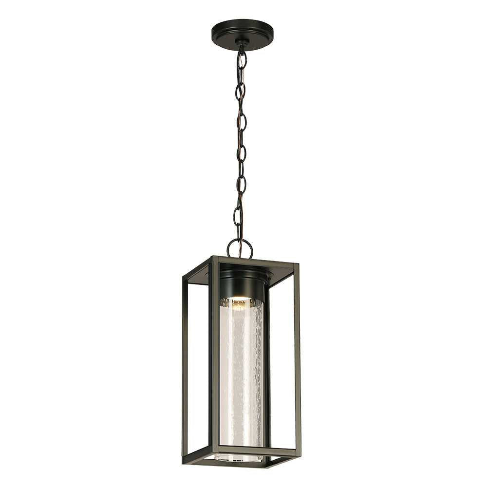 Walker Hill LED Outdoor Pendant in Matte Black Eglo Canada