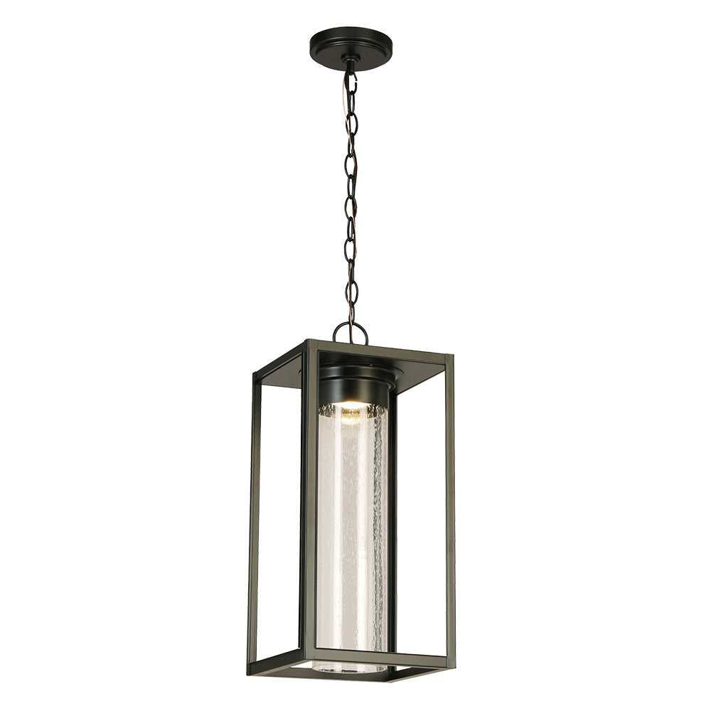 Walker Hill LED Outdoor Pendant in Matte Black Eglo Canada
