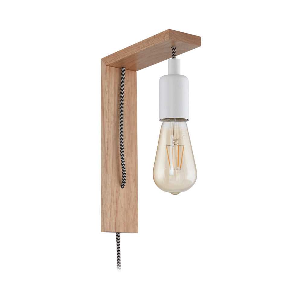 Tocopilla One Light Wall Sconce in Natural Wood Eglo Canada