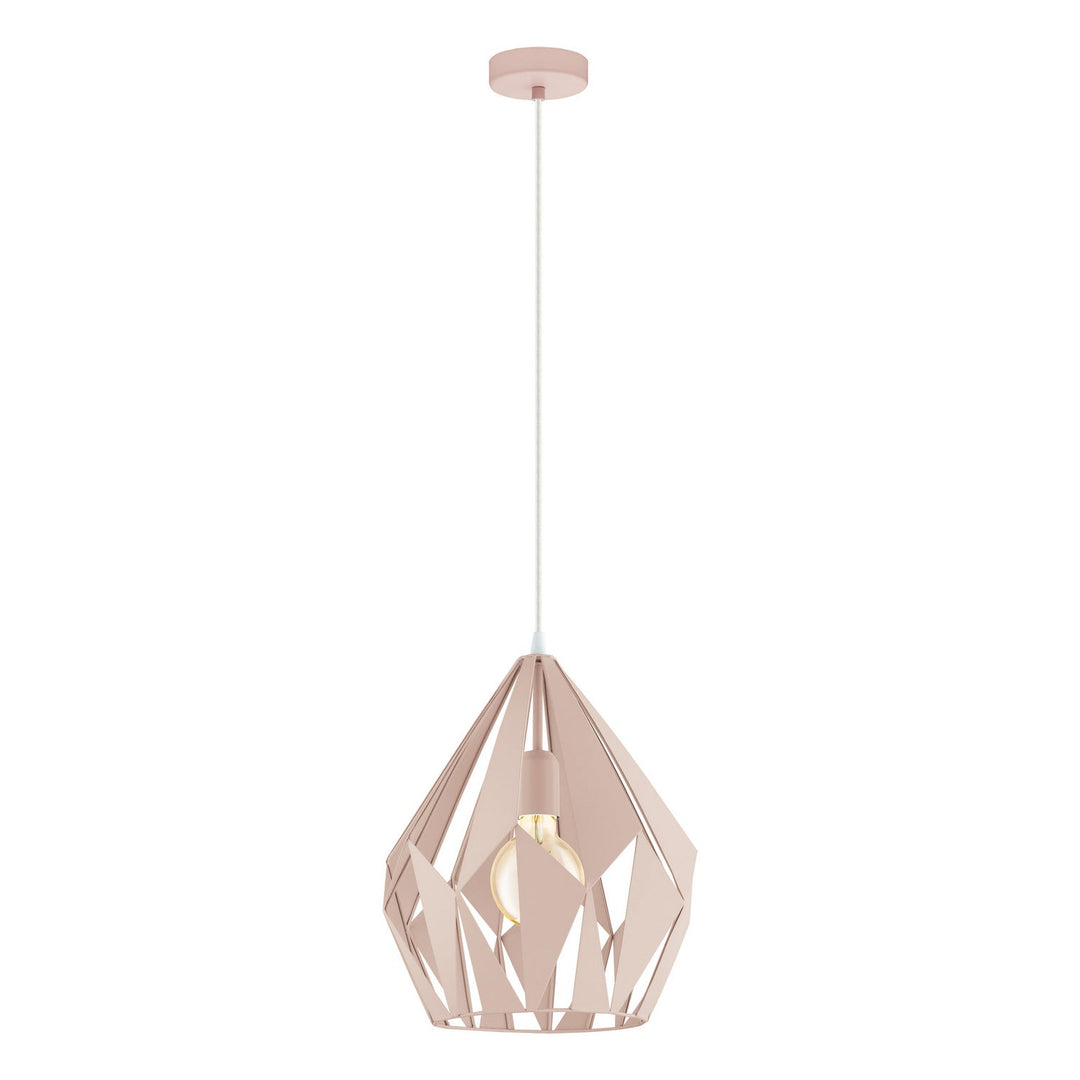 Carlton-P One Light Pendant in Apricot Eglo Canada