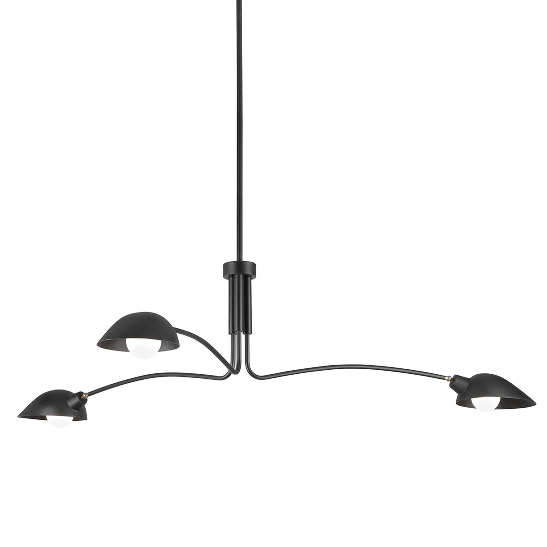 Leo Three Light Chandelier in Soft Black - available from The Lighting Shoppe, trusted by Canadian homeowners