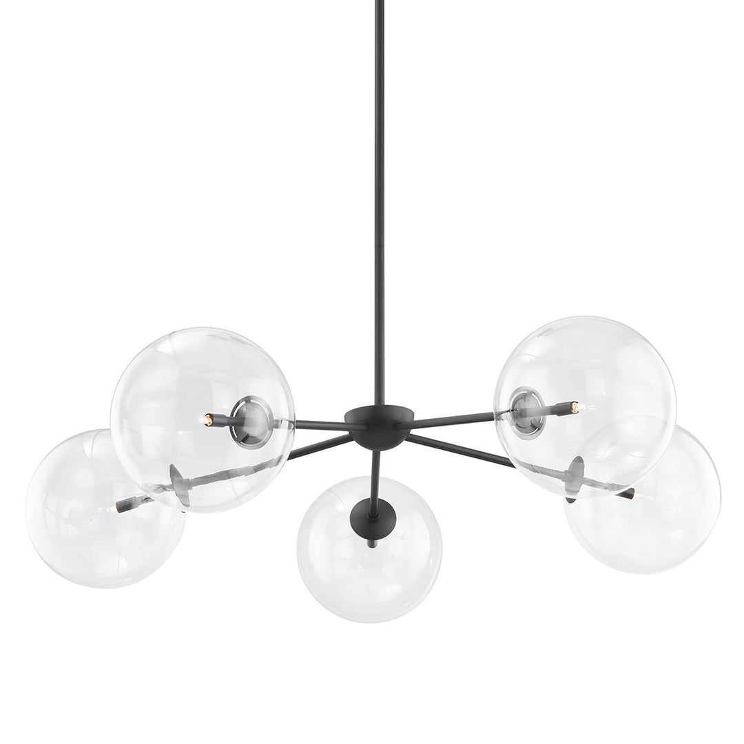 Madrid Five Light Chandelier in Soft Black - available from The Lighting Shoppe, trusted by Canadian homeowners