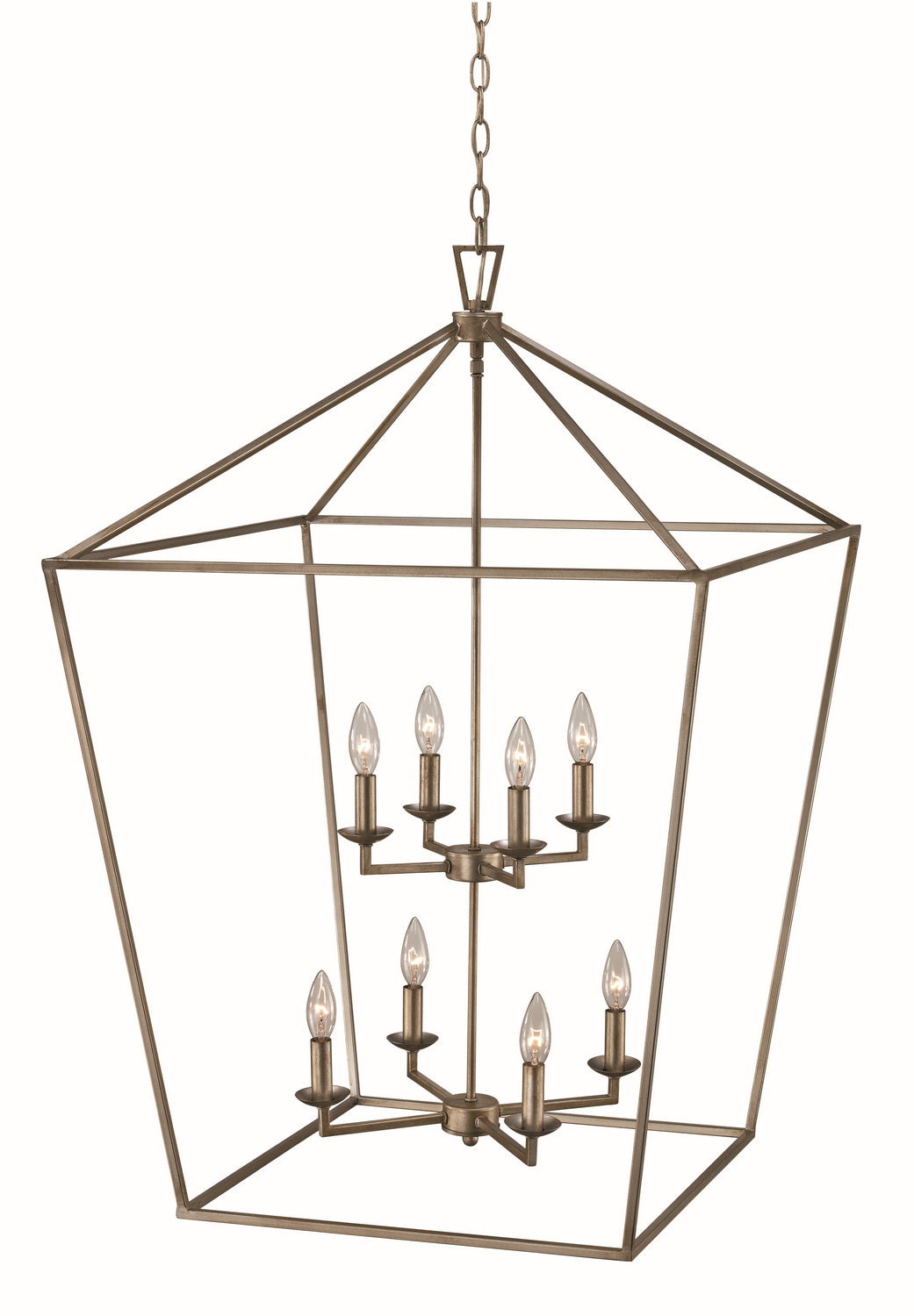 Eight Light Pendant in Antique Silver Leaf - available from The Lighting Shoppe, trusted by Canadian homeowners
