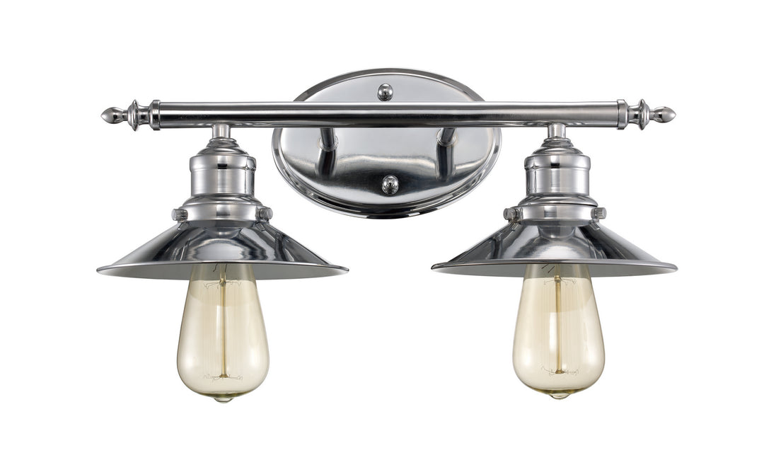 Griswald Two Light Vanity Bar in Polished Chrome - available from The Lighting Shoppe, trusted by Canadian homeowners