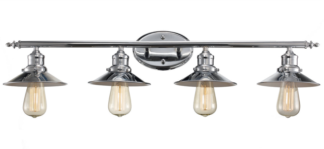 Griswald Four Light Vanity Bar in Polished Chrome - available from The Lighting Shoppe, trusted by Canadian homeowners