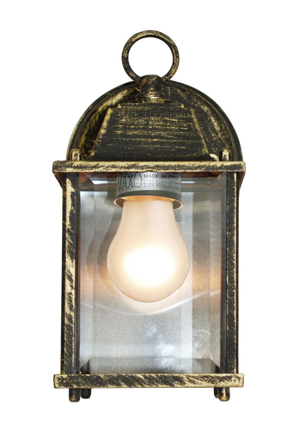 Patrician One Light Wall Lantern in Black Gold - available from The Lighting Shoppe, trusted by Canadian homeowners