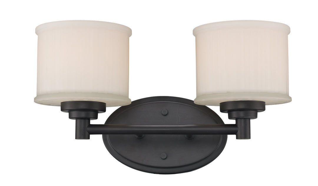 Cahill Two Light Vanity Bar in Rubbed Oil Bronze - available from The Lighting Shoppe, trusted by Canadian homeowners