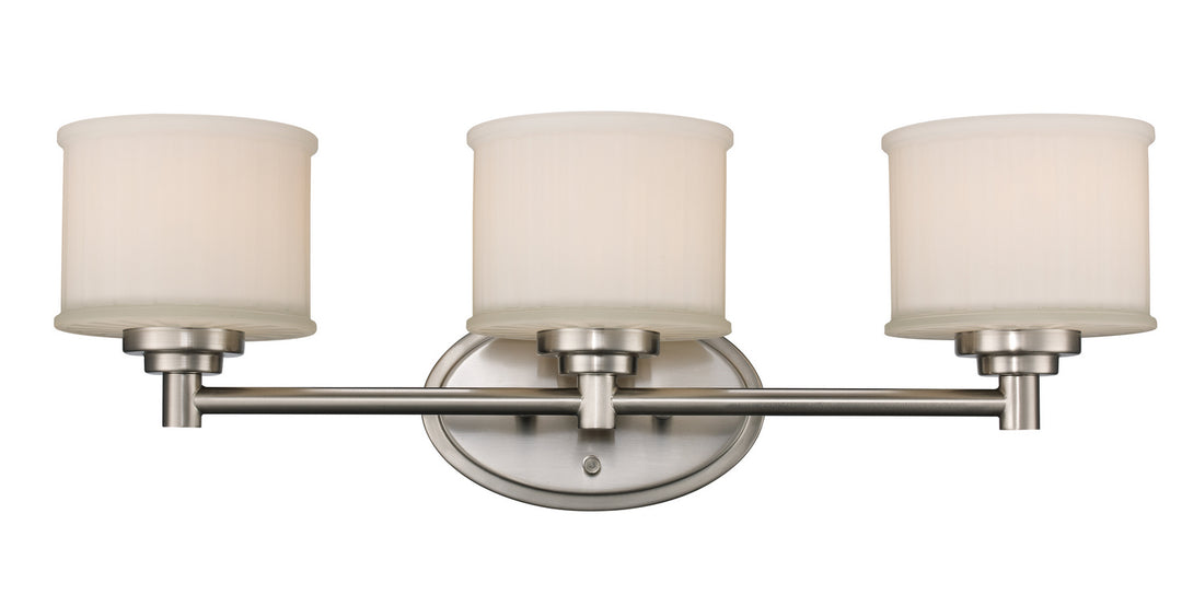 Cahill Three Light Vanity Bar in Brushed Nickel - available from The Lighting Shoppe, trusted by Canadian homeowners