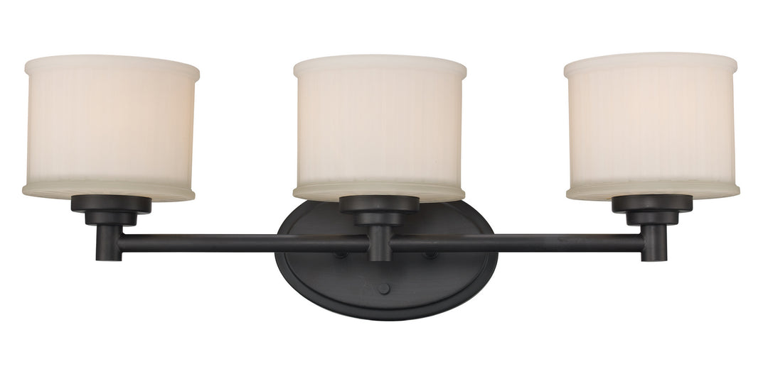 Cahill Three Light Vanity Bar in Rubbed Oil Bronze - available from The Lighting Shoppe, trusted by Canadian homeowners