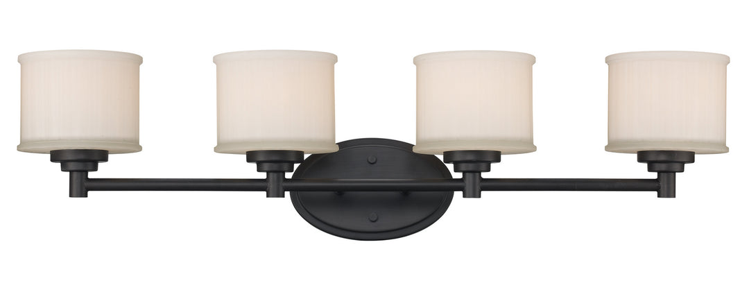 Cahill Four Light Vanity Bar in Rubbed Oil Bronze - available from The Lighting Shoppe, trusted by Canadian homeowners