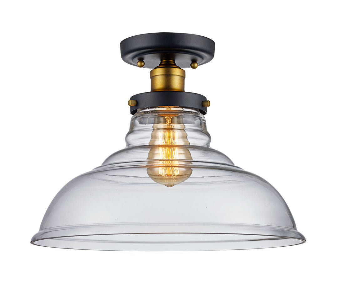 Jackson One Light Semi Flush Mount in Rubbed Oil Bronze - available from The Lighting Shoppe, trusted by Canadian homeowners