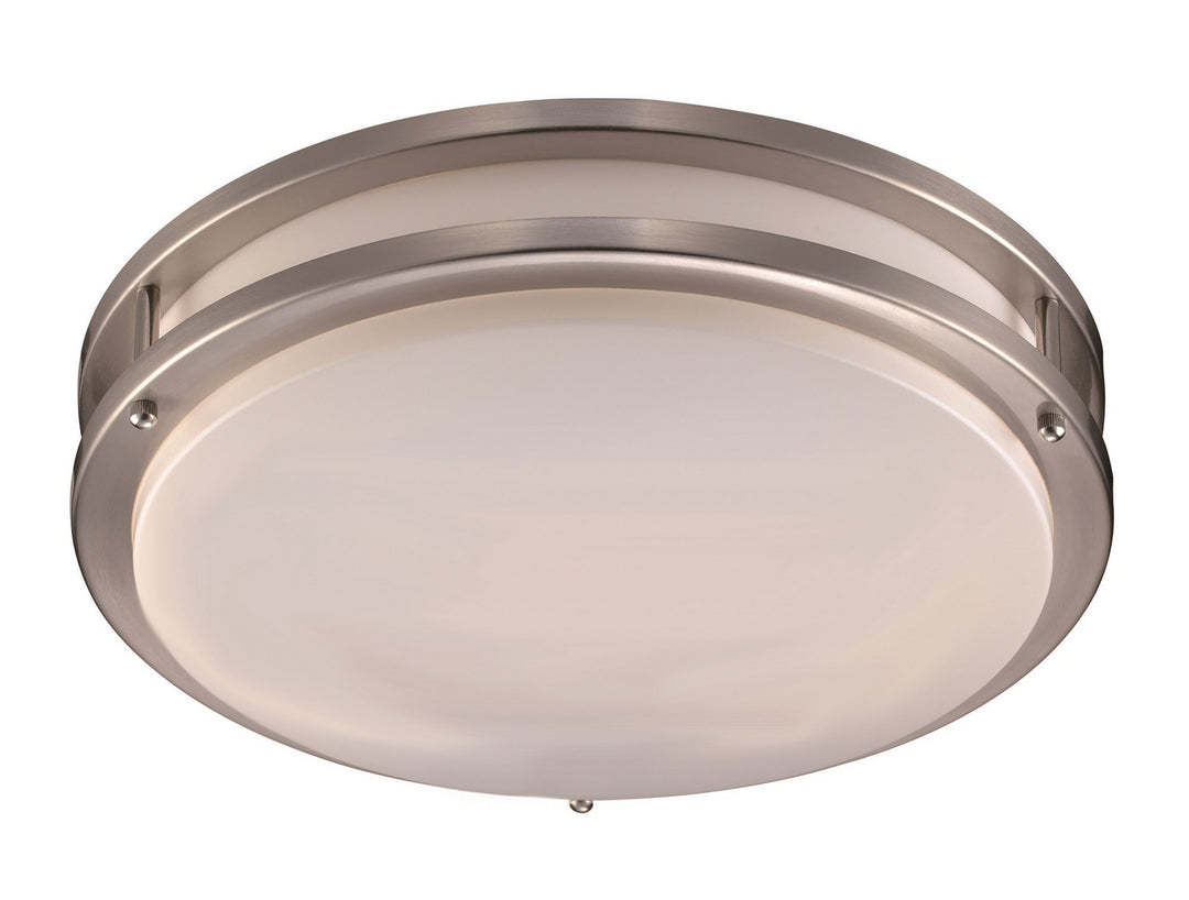 One Light Flush Mount in Brushed Nickel - available from The Lighting Shoppe, trusted by Canadian homeowners
