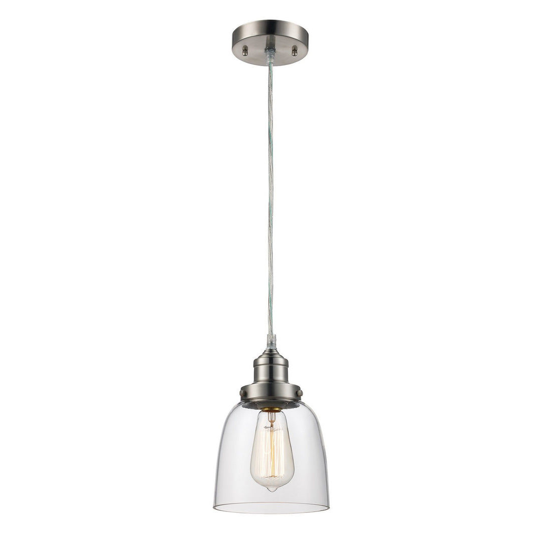 Jenny One Light Mini Pendant in Brushed Nickel - available from The Lighting Shoppe, trusted by Canadian homeowners