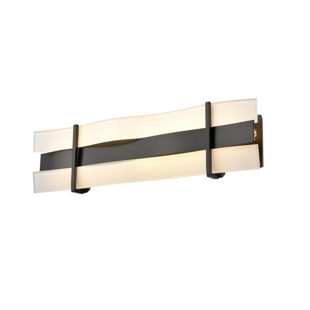DVI Canada - DVP15793EB-SSW - LED Vanity - Tides Cct - Ebony w/Silk Screened White Glass