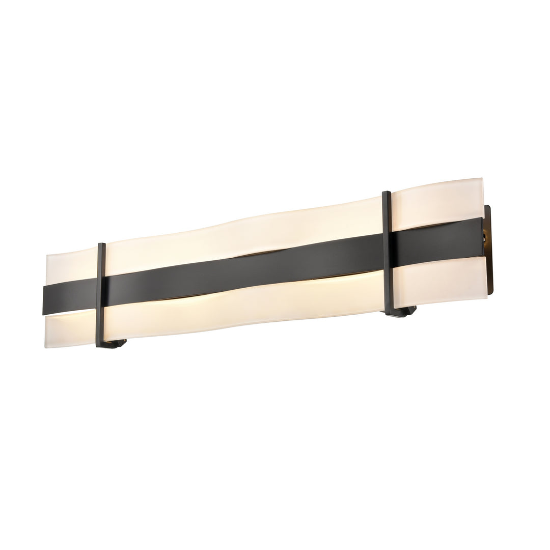 DVI Canada - DVP15794EB-SSW - LED Vanity - Tides Cct - Ebony w/Silk Screened White Glass