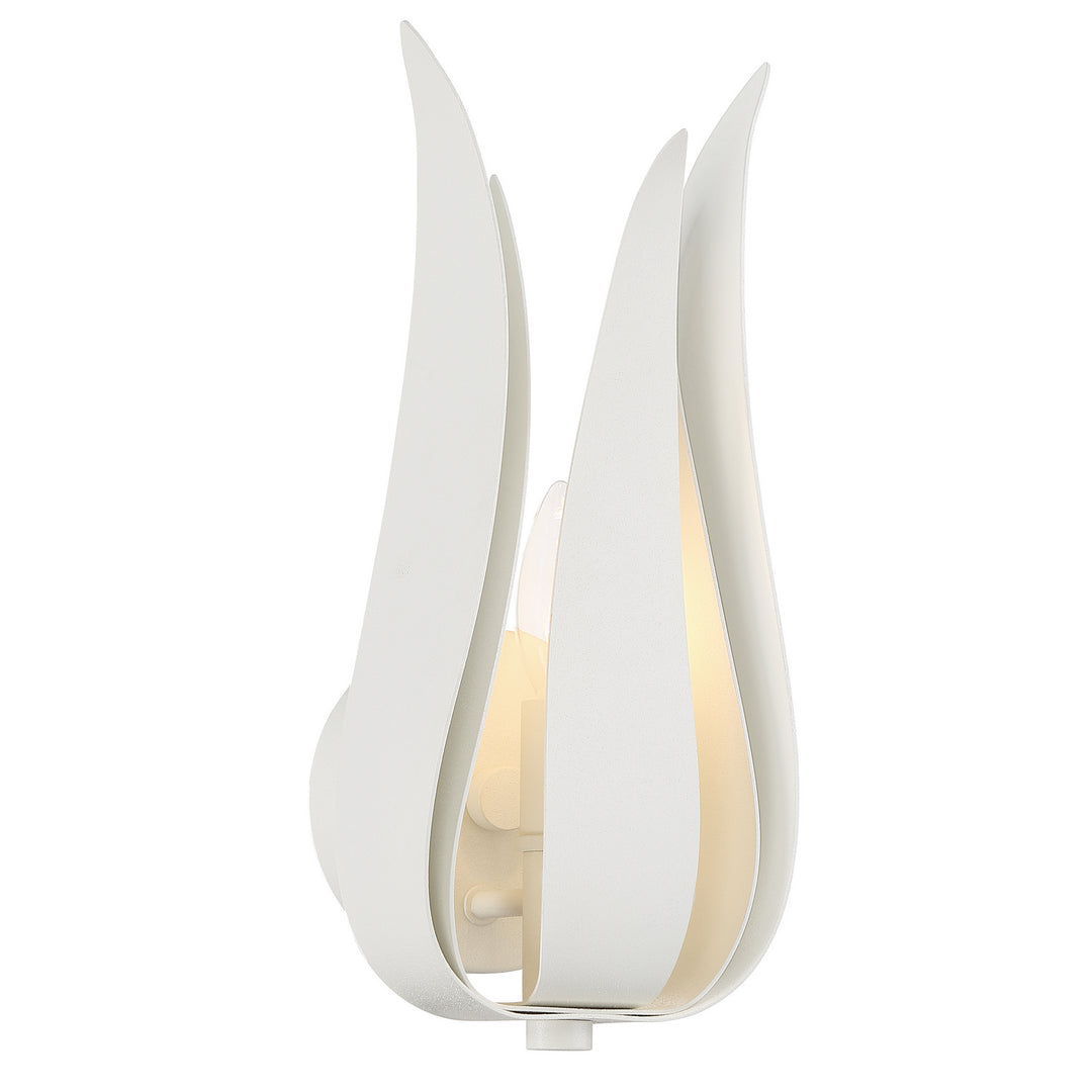 Broche One Light Wall Sconce in Matte White - available from The Lighting Shoppe, trusted by Canadian homeowners