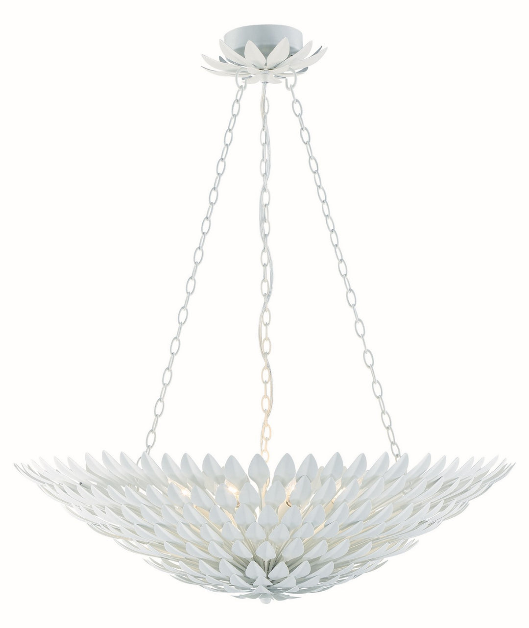 Broche Eight Light Chandelier in Matte White - available from The Lighting Shoppe, trusted by Canadian homeowners
