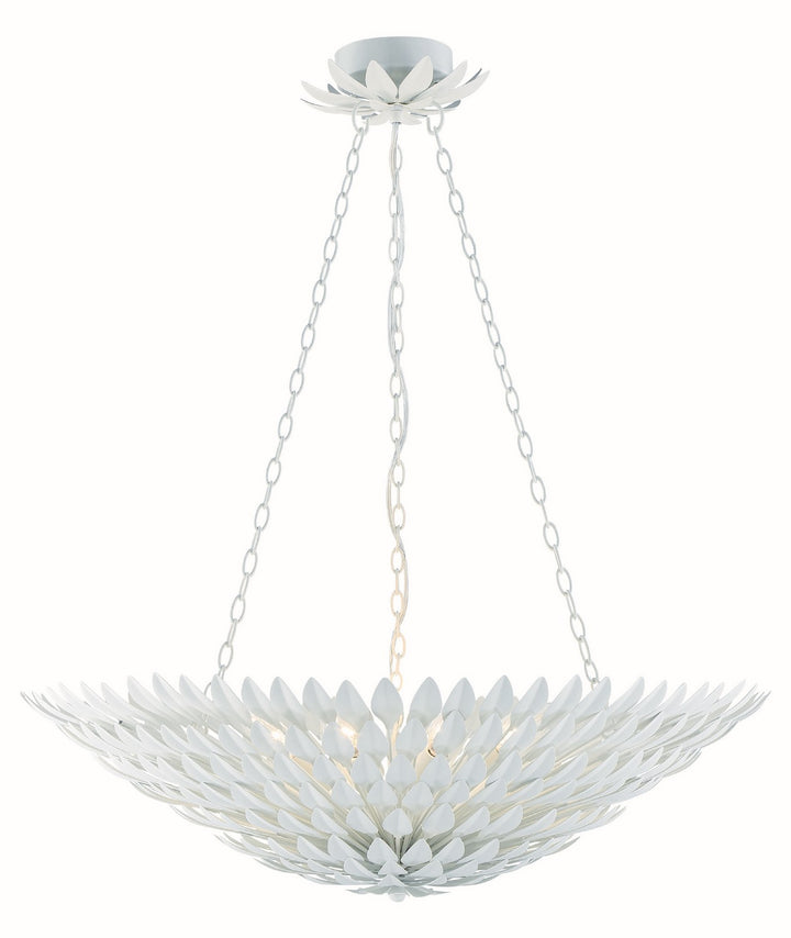 Broche Eight Light Chandelier in Matte White - available from The Lighting Shoppe, trusted by Canadian homeowners