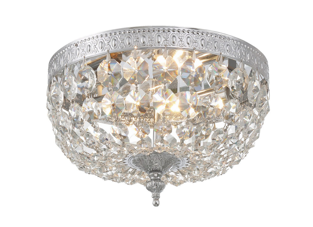 Ceiling Mount Two Light Flush Mount in Polished Chrome - available from The Lighting Shoppe, trusted by Canadian homeowners