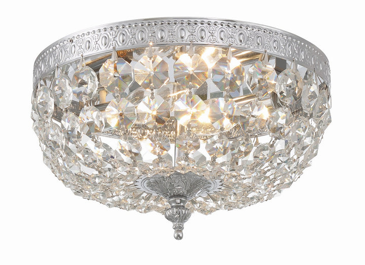 Crystorama - 710-CH-CL-I - Two Light Flush Mount - Waltham - Polished Chrome