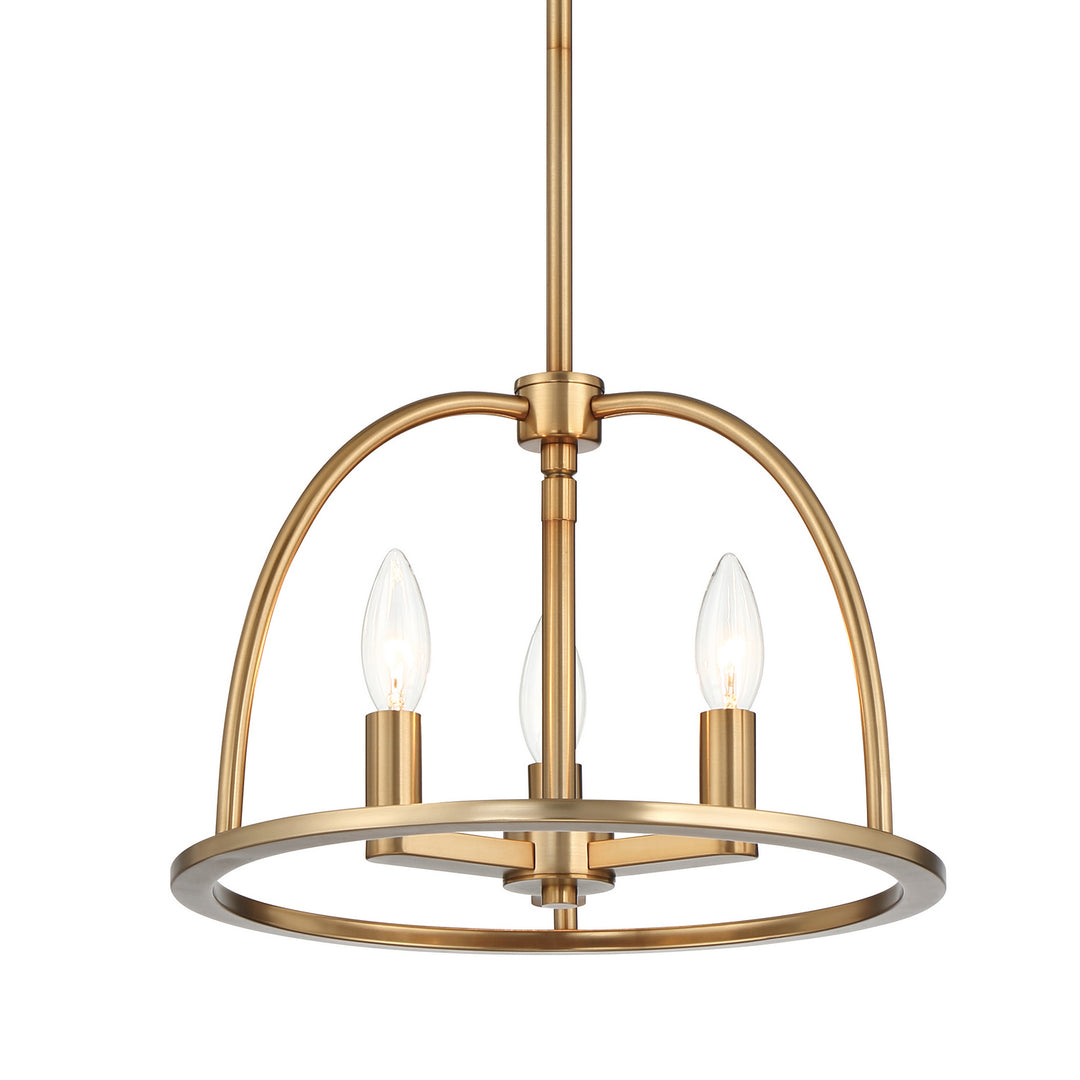 Abbott Three Light Chandelier in Vibrant Gold - available from The Lighting Shoppe, trusted by Canadian homeowners
