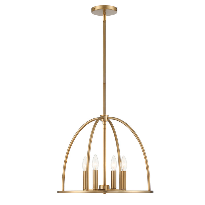 Abbott Four Light Chandelier in Vibrant Gold - available from The Lighting Shoppe, trusted by Canadian homeowners