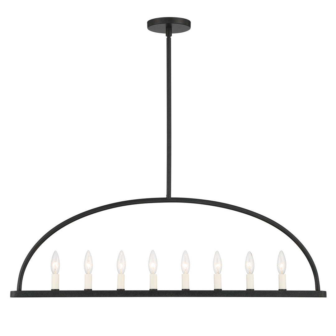 Crystorama - ABB-3007-BK - Eight Light Chandelier - Abbott - Black