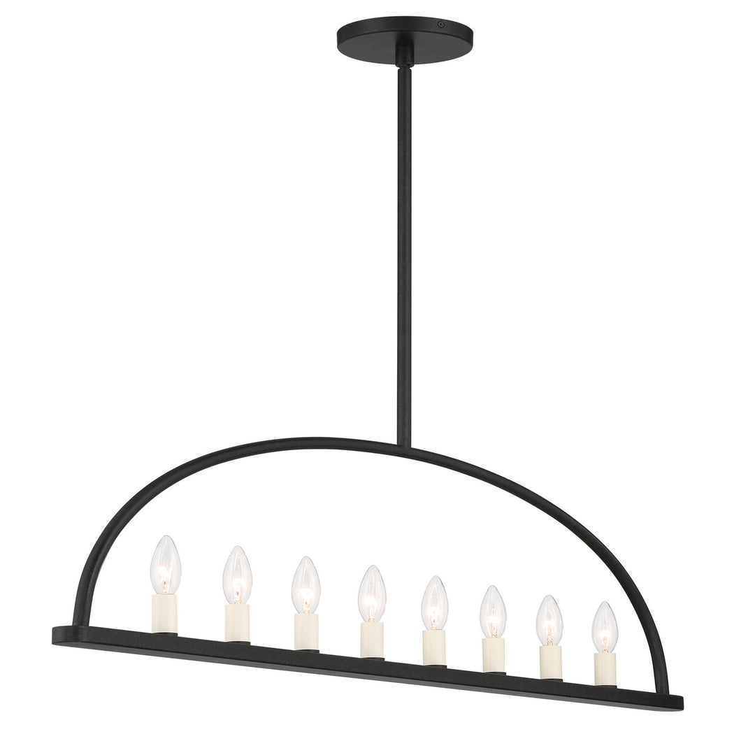 Abbott Eight Light Chandelier in Black - available from The Lighting Shoppe, trusted by Canadian homeowners