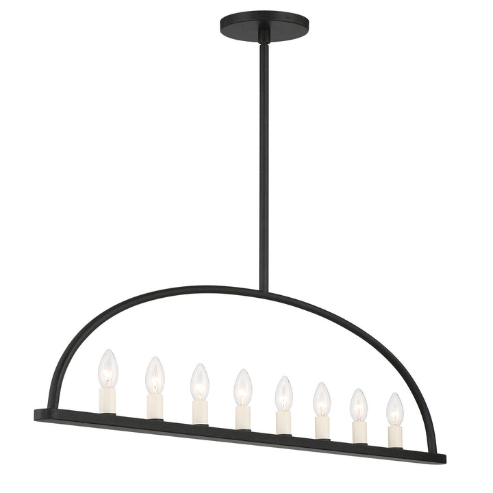 Abbott Eight Light Chandelier in Black - available from The Lighting Shoppe, trusted by Canadian homeowners