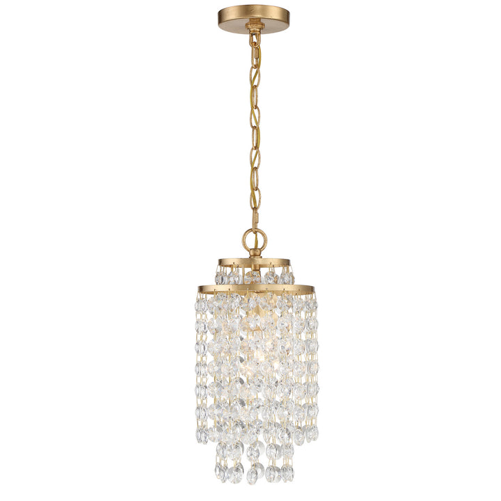 Gabrielle One Light Chandelier in Antique Gold - available from The Lighting Shoppe, trusted by Canadian homeowners