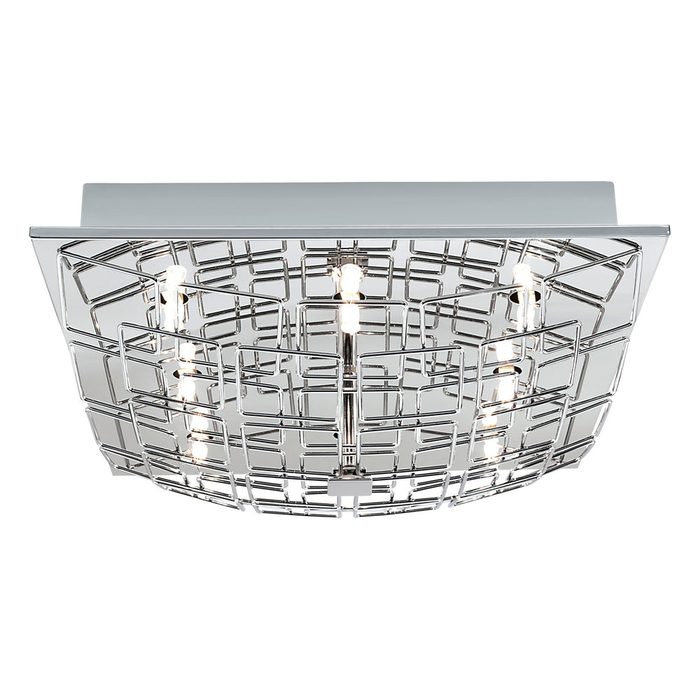 Cromer 1 Eight Light Ceiling Mount in Chrome - available from The Lighting Shoppe, trusted by Canadian homeowners
