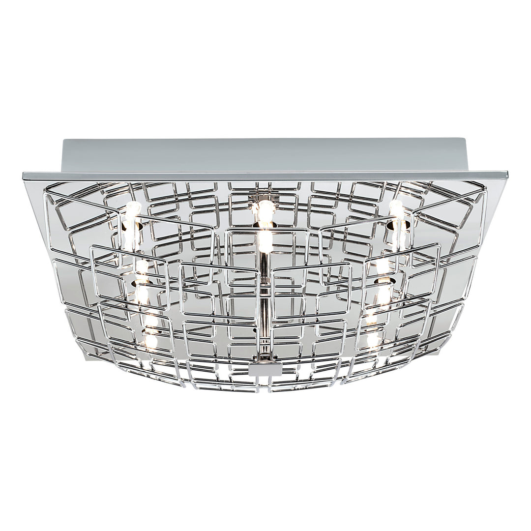Cromer 1 Eight Light Ceiling Mount in Chrome - available from The Lighting Shoppe, trusted by Canadian homeowners