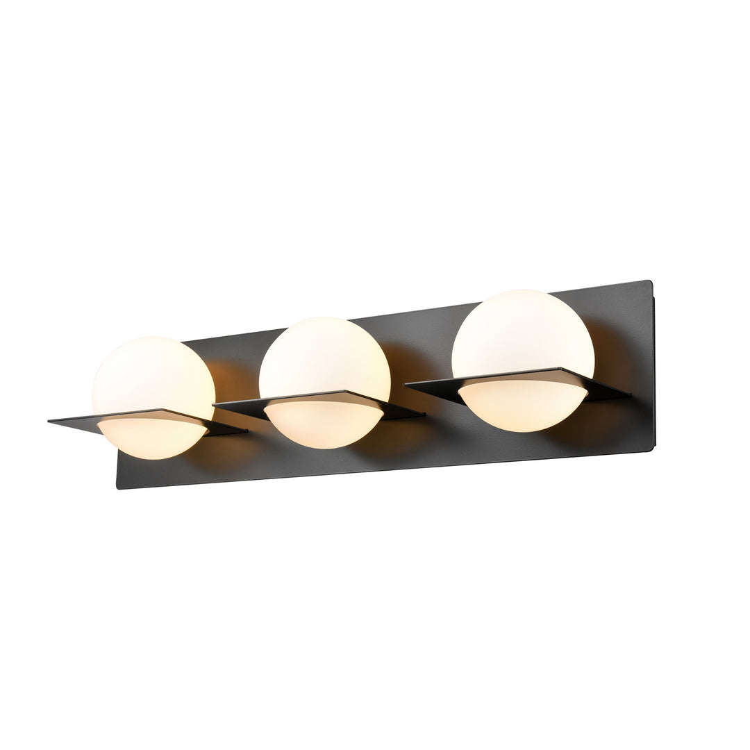 DVI Canada - DVP0943EB-OP - Three Light Vanity - Io - Ebony w/Half Opal Glass