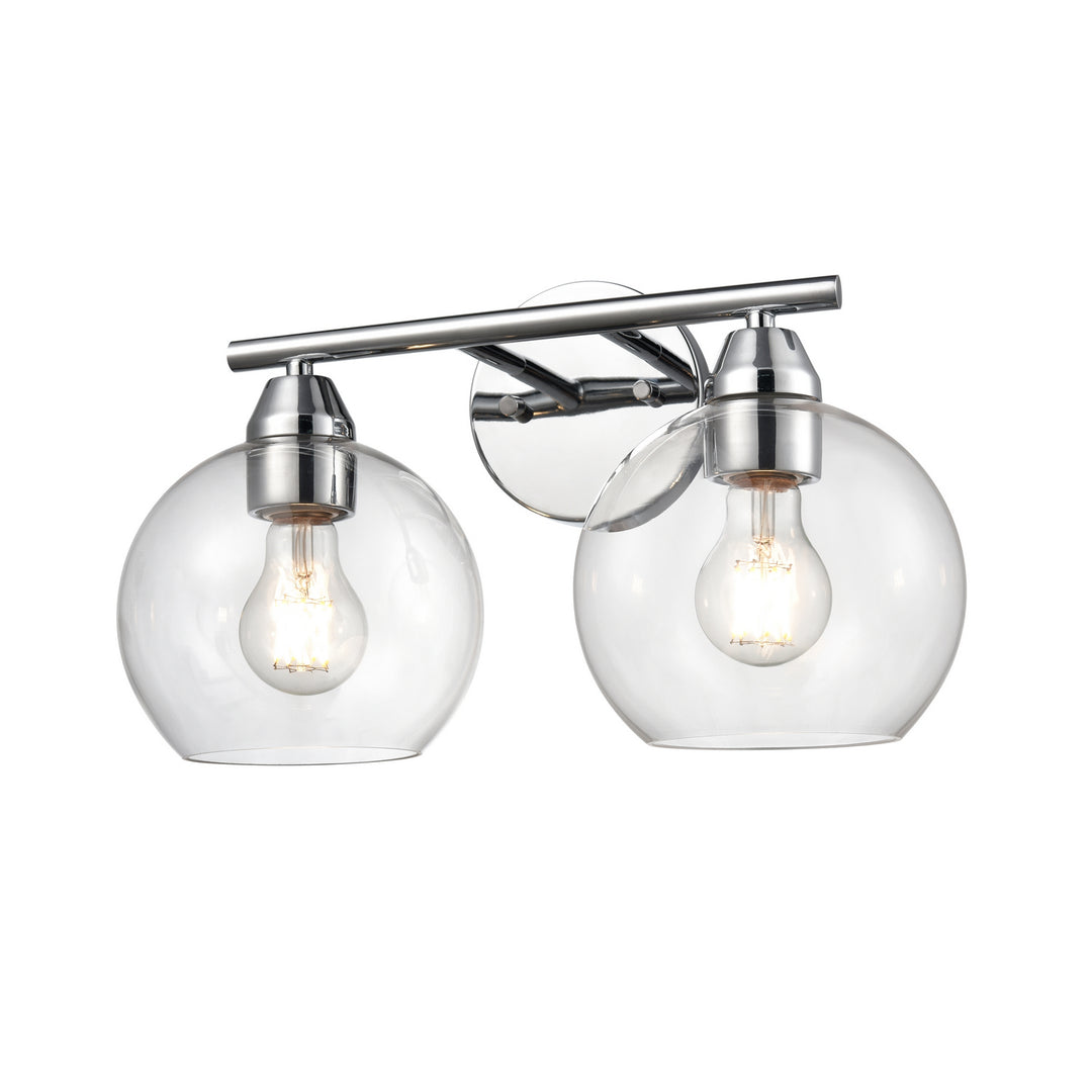 DVI Canada - DVP34722CH-CL - Two Light Vanity - Andromeda - Chrome w/Clear Glass