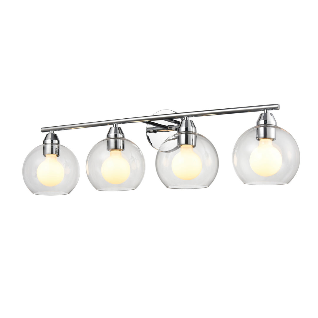 DVI Canada - DVP34744CH-CL - Four Light Vanity - Andromeda - Chrome w/Clear Glass