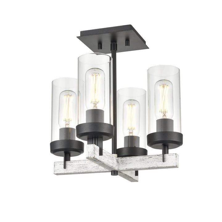 DVI Canada - DVP38611GR+BIW-CL - Four Light Semi Flush Mount - Okanagan - Graphite