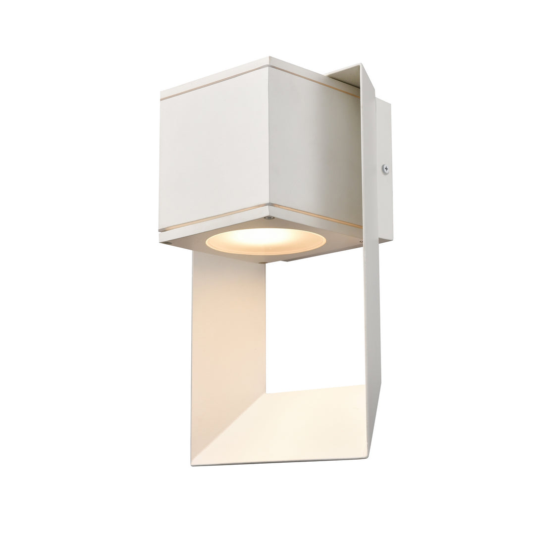 Gaspe Outdoor One Light Outdoor Wall Sconce in Matte White - available from The Lighting Shoppe, trusted by Canadian homeowners