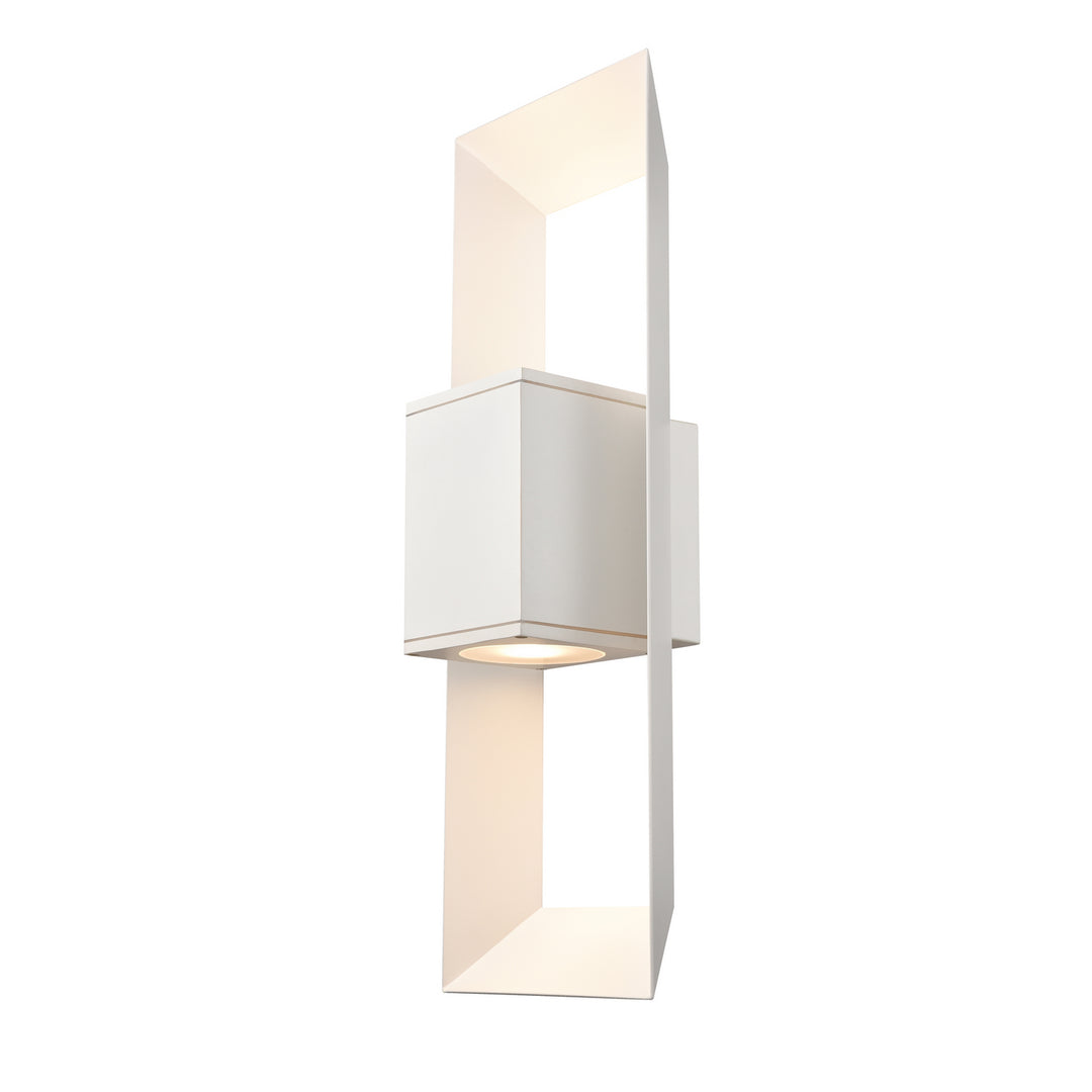 Gaspe Outdoor Two Light Outdoor Wall Sconce in Matte White - available from The Lighting Shoppe, trusted by Canadian homeowners