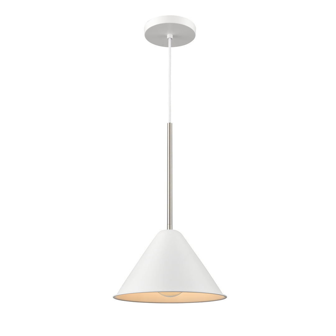 DVI Canada - DVP46110MW+SN - One Light Pendant - Lily - Matte White And Satin Nickel