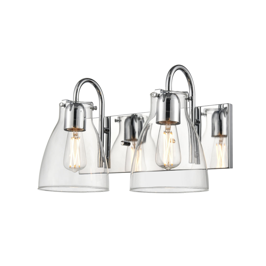 DVI Canada - DVP47022CH-CL - Two Light Vanity - Emma - Chrome w/Clear Glass