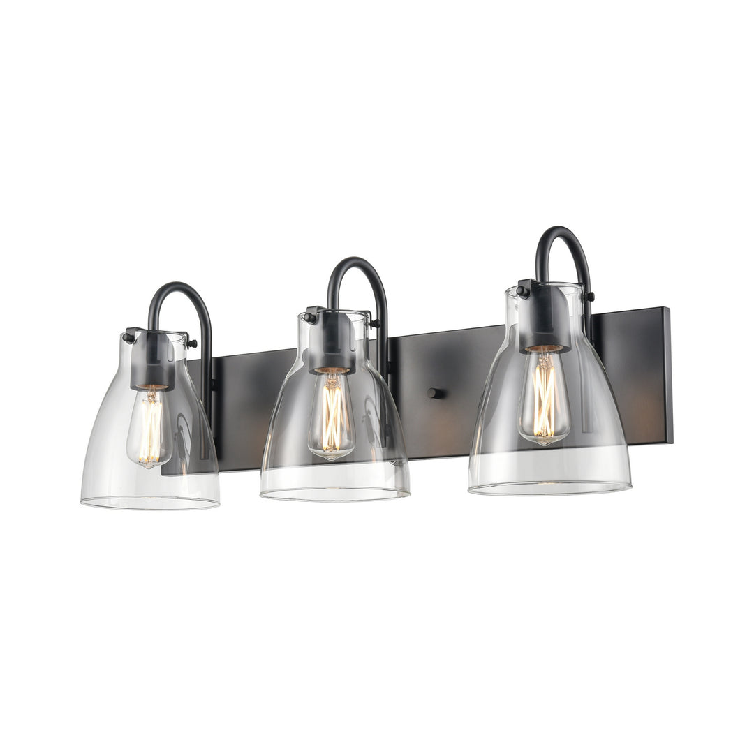 DVI Canada - DVP47043EB-CL - Three Light Vanity - Emma - Ebony w/Clear Glass